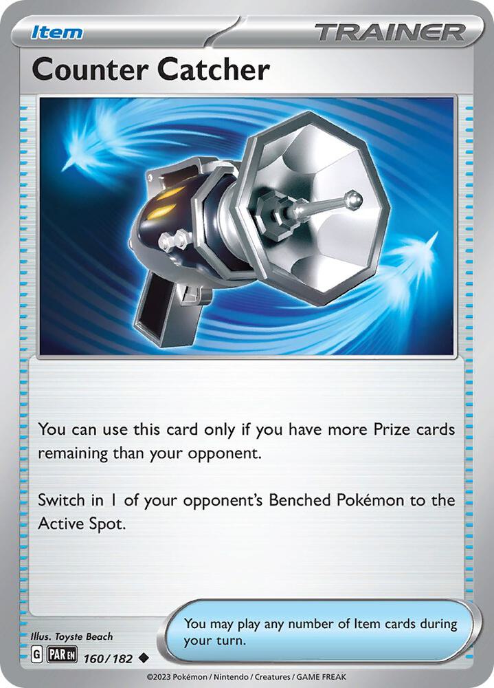 Counter Catcher 160/182 Reverse Holofoil, Paradox Rift Pokémon card