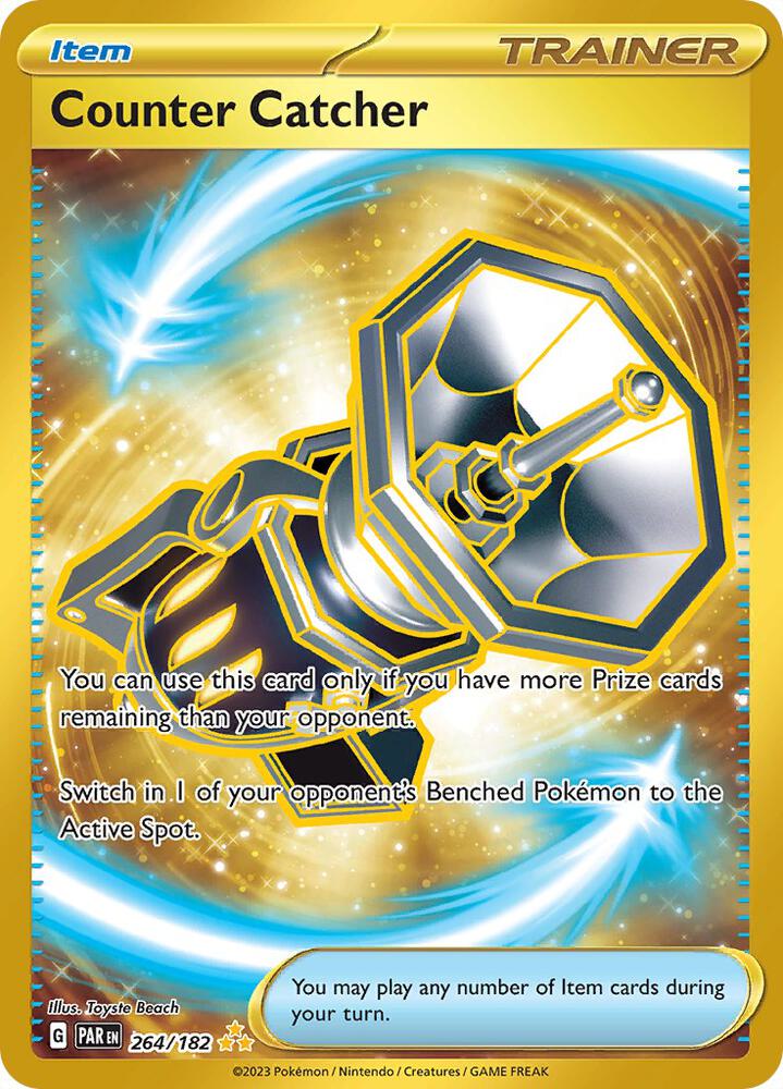 Counter Catcher 264/182 Holofoil, Paradox Rift Pokémon card