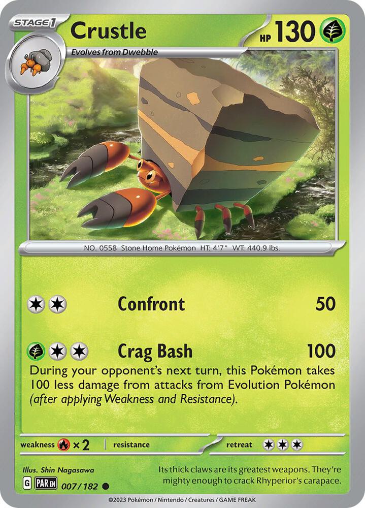 Crustle 007/182, Paradox Rift Pokémon card