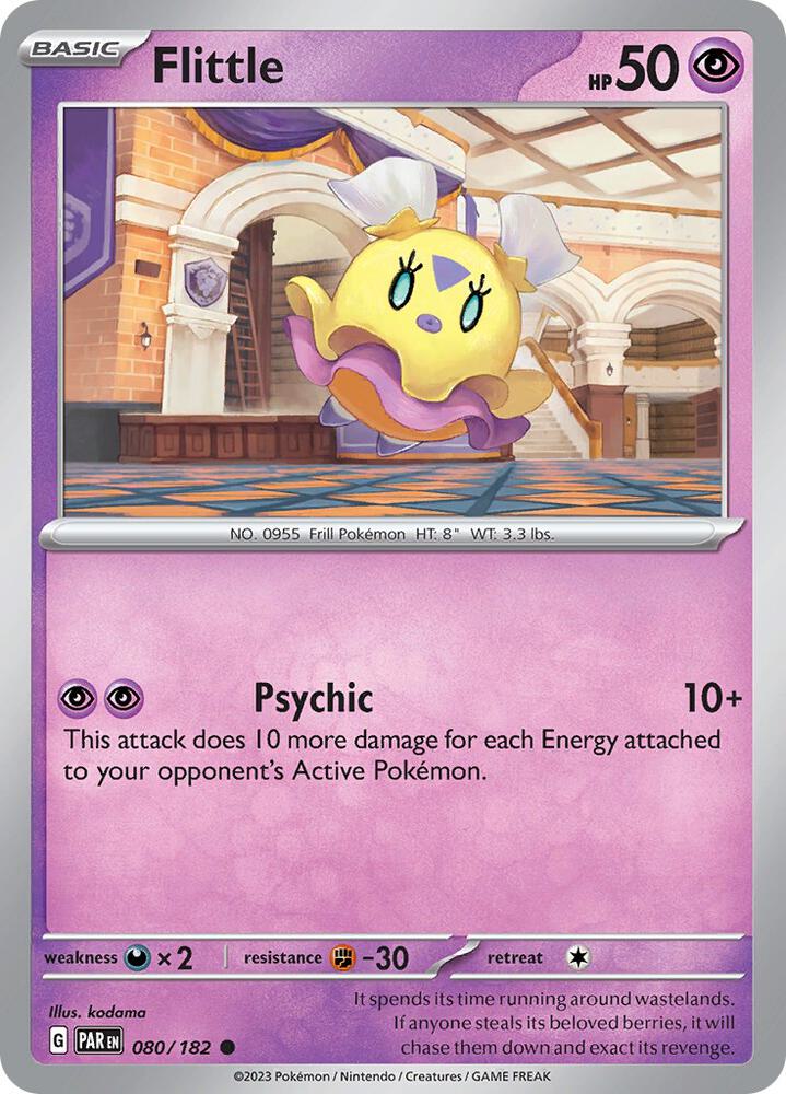 Flittle 080/182, Paradox Rift Pokémon card