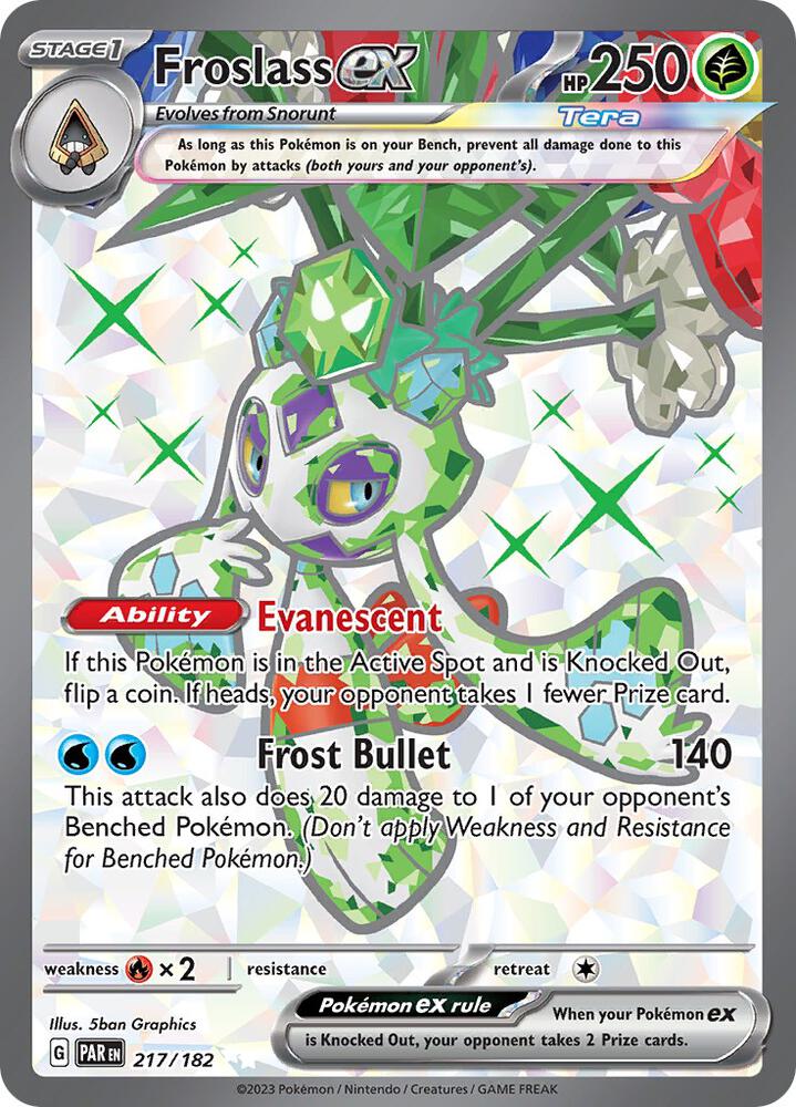 Froslass ex 217/182 Holofoil, Paradox Rift Pokémon card