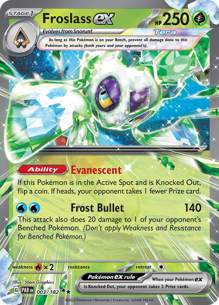 Froslass ex 003/182 Holofoil, Paradox Rift Pokémon card