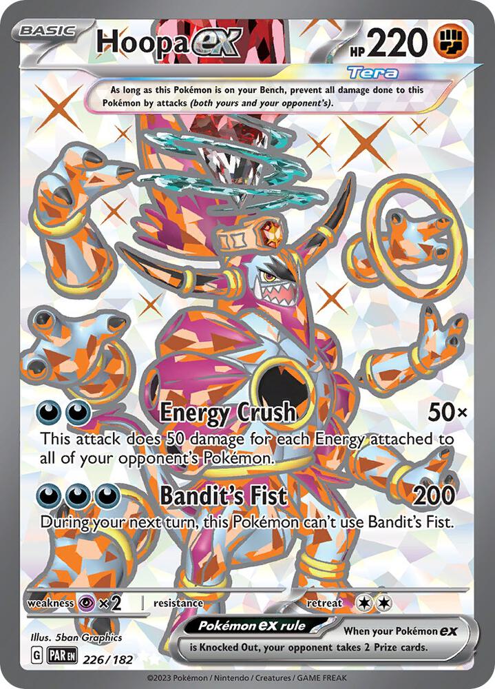 Hoopa ex 226/182 Holofoil, Paradox Rift Pokémon card