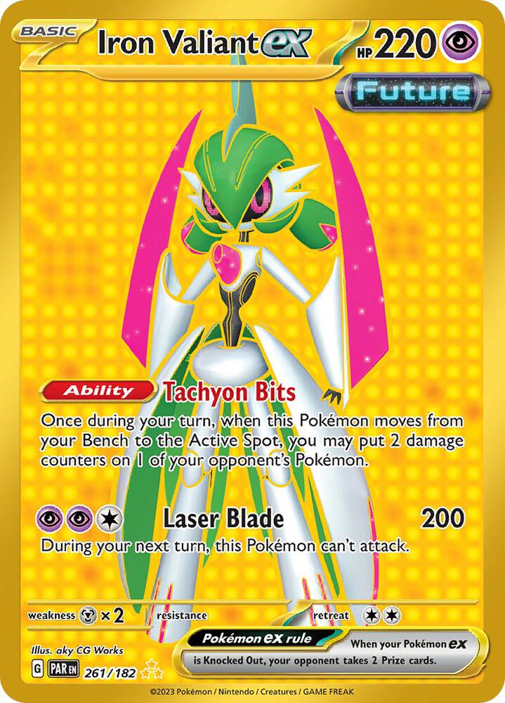 Iron Valiant ex 261/182 Holofoil, Paradox Rift Pokémon card