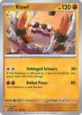 Klawf 105/182, Paradox Rift Pokémon card