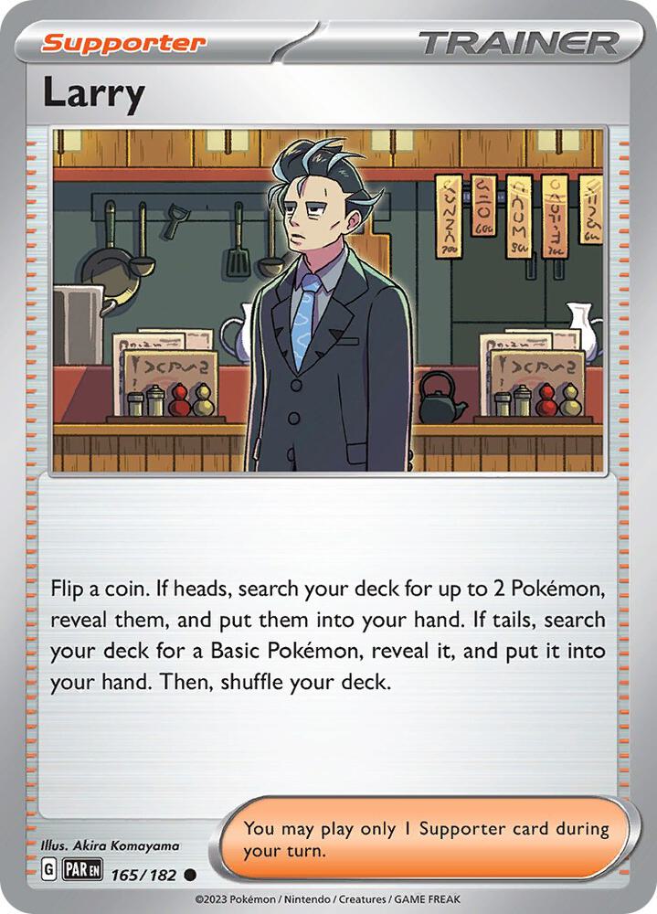 Larry 165/182, Paradox Rift Pokémon card