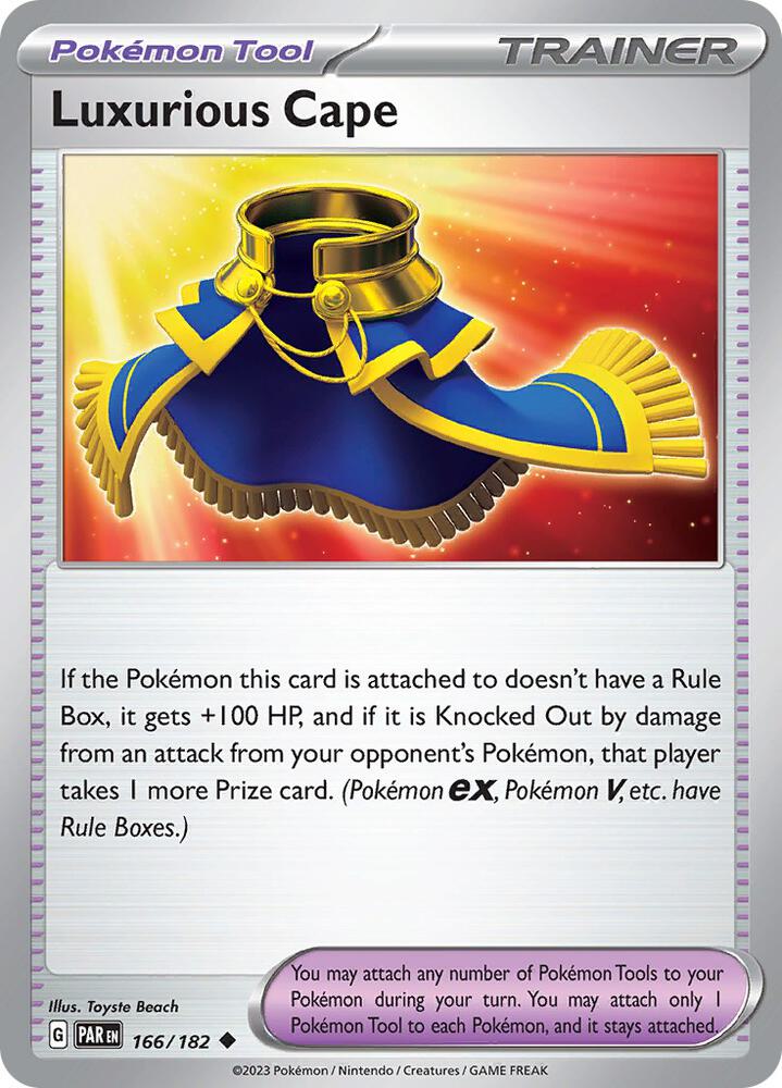 Luxurious Cape 166/182, Paradox Rift Pokémon card