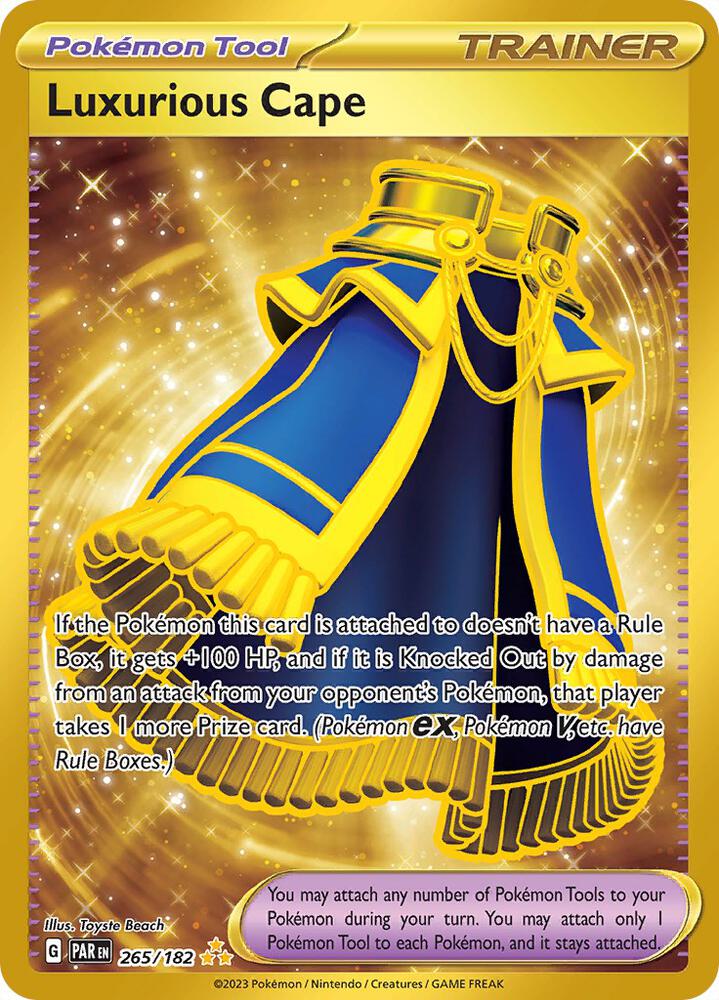 Luxurious Cape 265/182 Holofoil, Paradox Rift Pokémon card