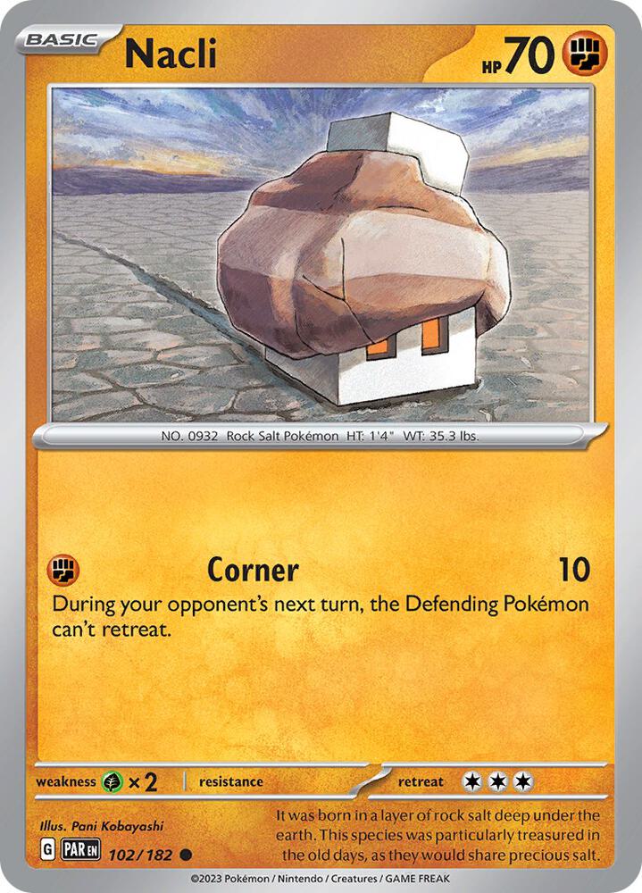 Nacli 102/182, Paradox Rift Pokémon card