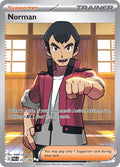 Norman 237/182 Holofoil, Paradox Rift Pokémon card