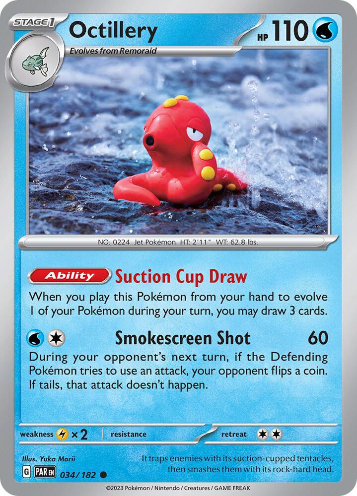 Octillery 034/182, Paradox Rift Pokémon card