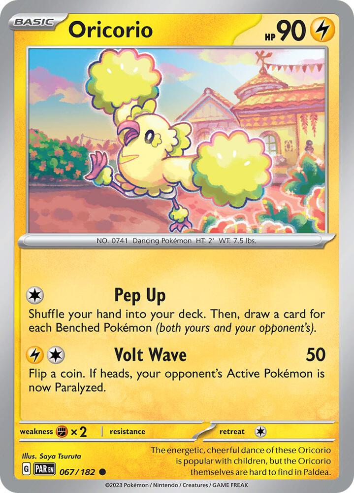 Oricorio 067/182 Reverse Holofoil, Paradox Rift Pokémon card