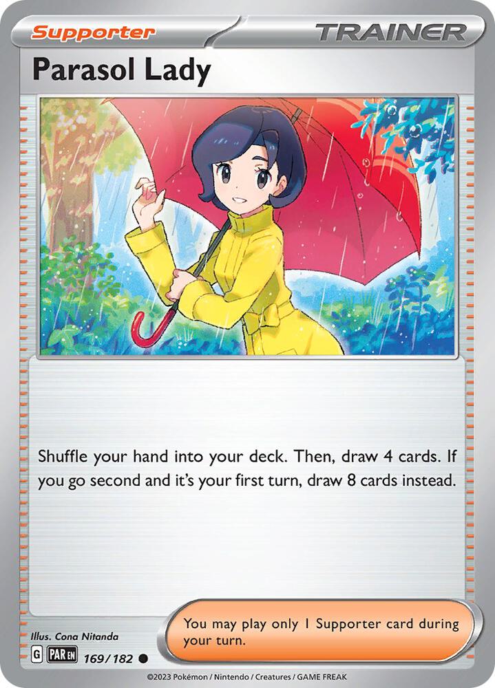 Parasol Lady 169/182, Paradox Rift Pokémon card