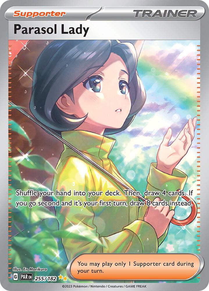 Parasol Lady 255/182 Holofoil, Paradox Rift Pokémon card