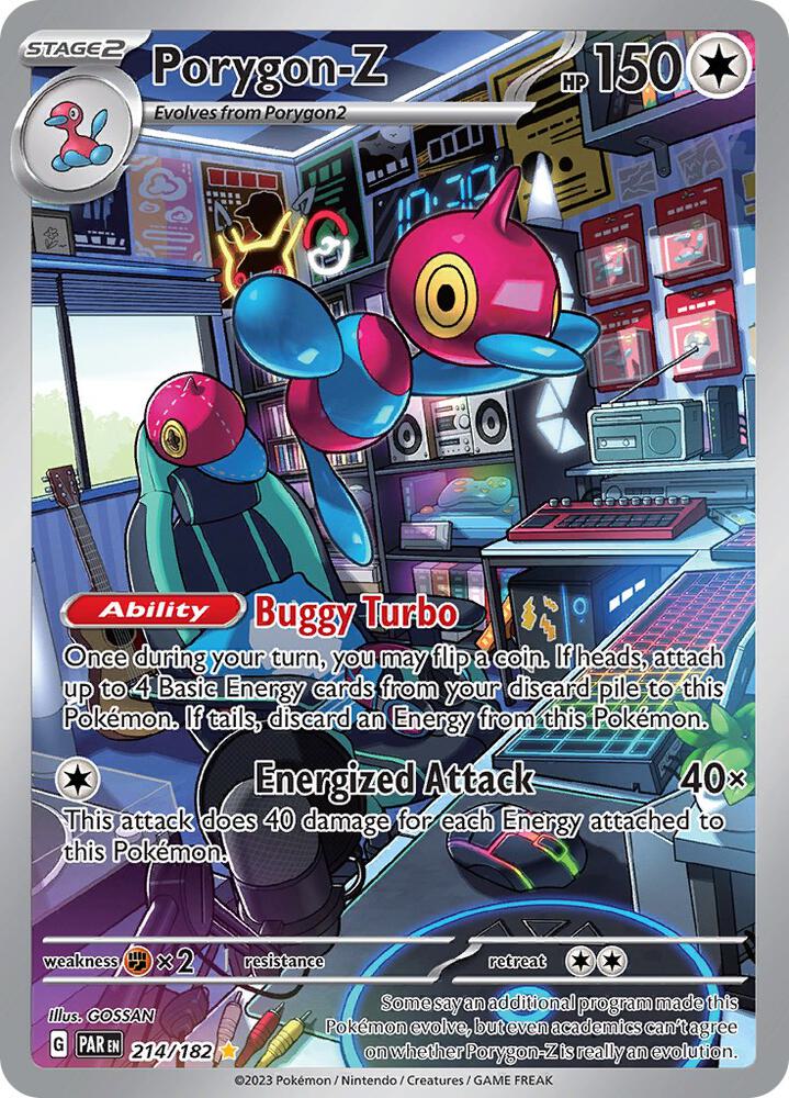 Porygon-Z 214/182 Holofoil, Paradox Rift Pokémon card