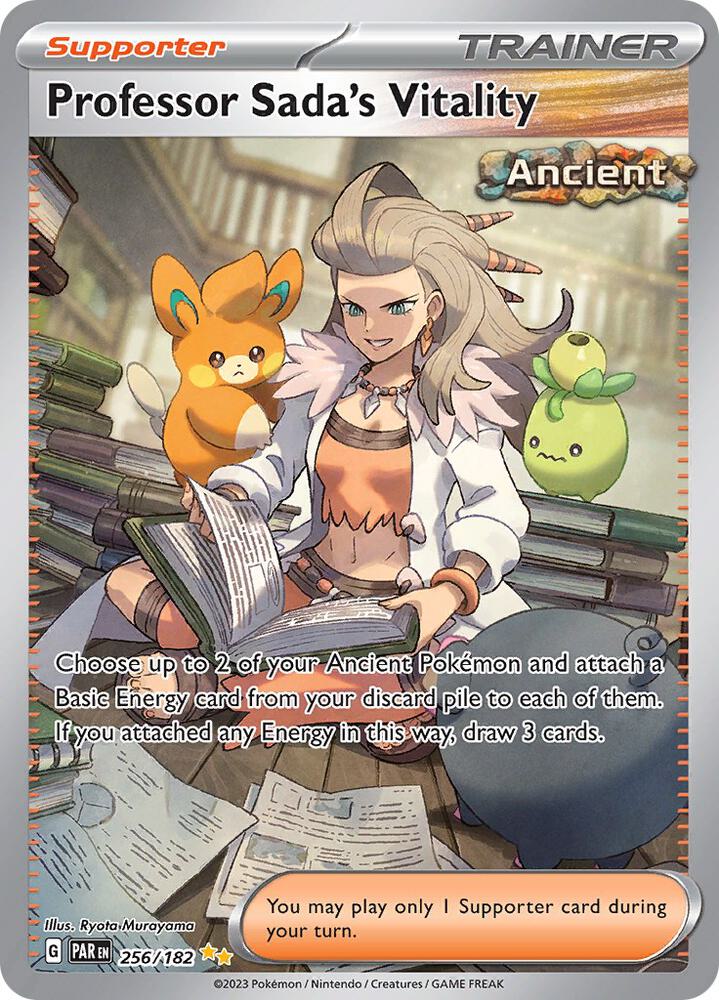 Professor Sada's Vitality 256/182 Holofoil, Paradox Rift Pokémon card
