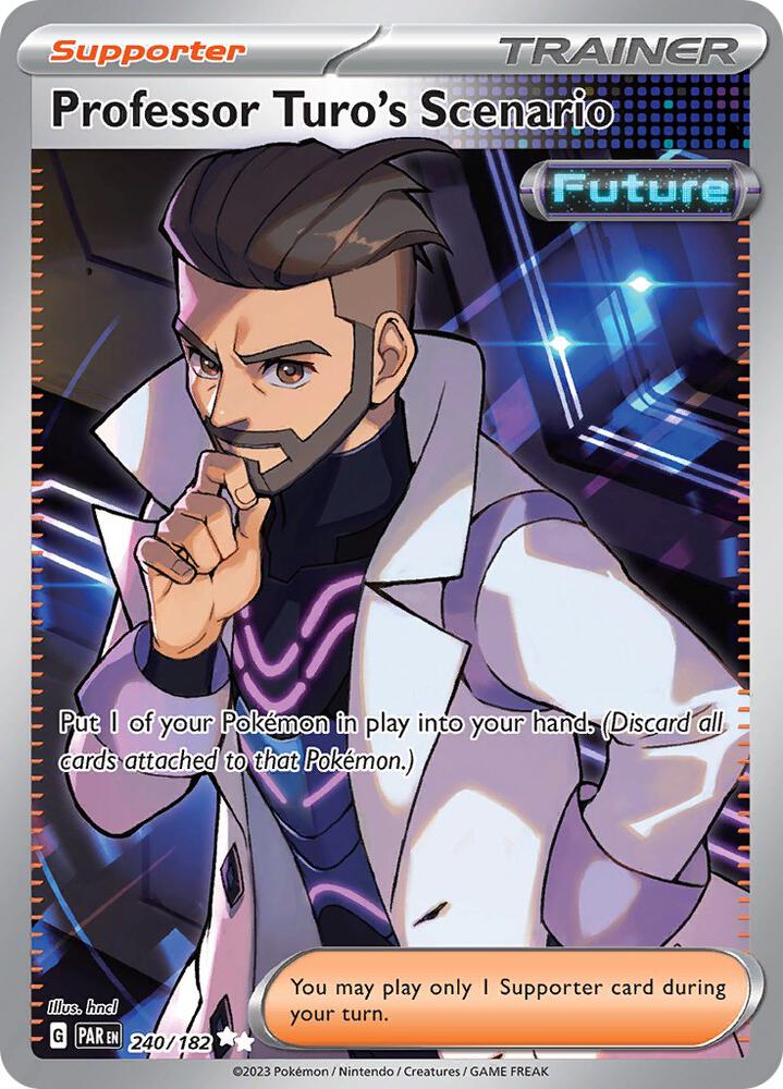 Professor Turo's Scenario 240/182 Holofoil, Paradox Rift Pokémon card