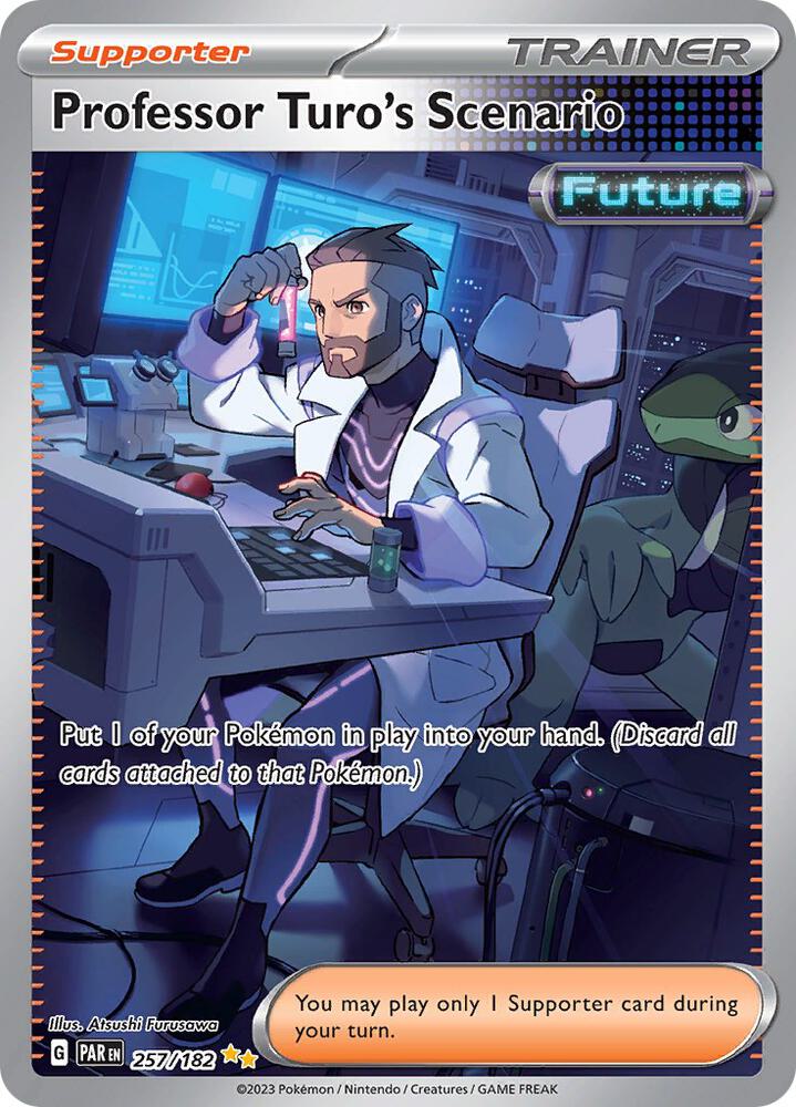 Professor Turo's Scenario 257/182 Holofoil, Paradox Rift Pokémon card