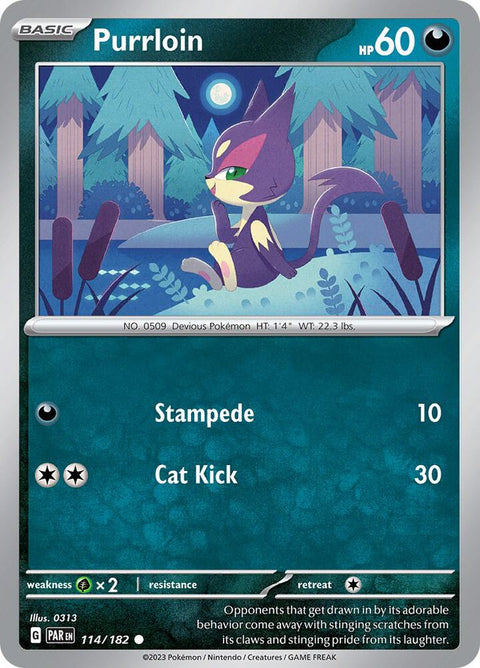 Pokemon - Paradox Rift - Purrloin - 114/182