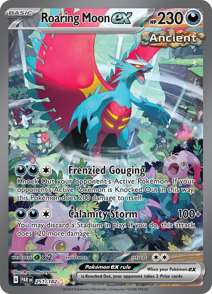 Pokemon - Paradox Rift - Roaring Moon ex - 251/182 - Holofoil