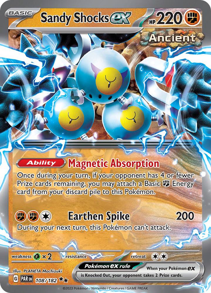 Sandy Shocks ex 108/182 Holofoil, Paradox Rift Pokémon card