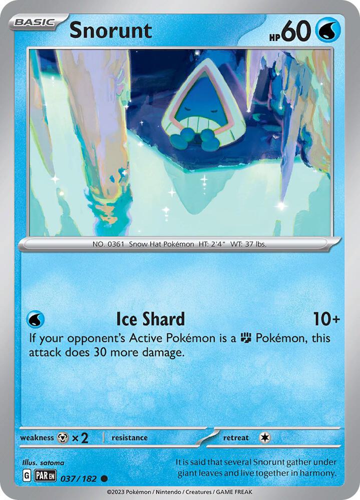 Pokemon - Paradox Rift - Snorunt - 037/182 - Reverse Holofoil