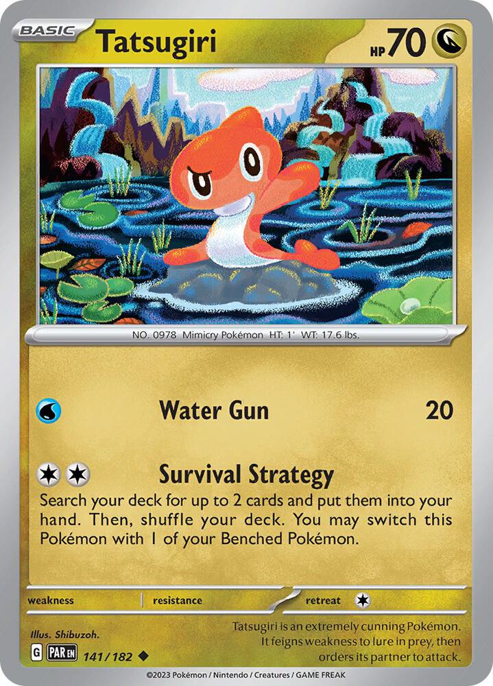 Tatsugiri 141/182, Paradox Rift Pokémon card