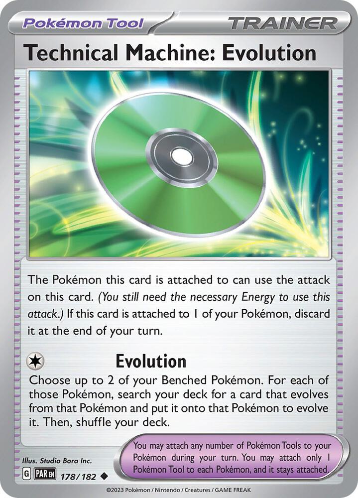 Technical Machine: Evolution 178/182 Reverse Holofoil, Paradox Rift Pokémon card