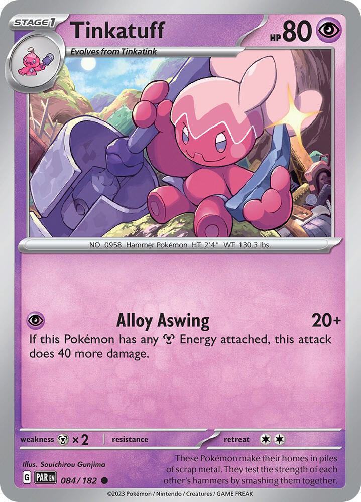 Tinkatuff 084/182, Paradox Rift Pokémon card
