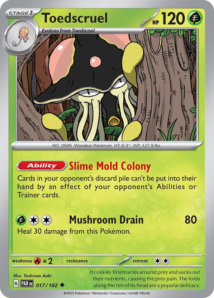 Toedscruel 017/182, Paradox Rift Pokémon card