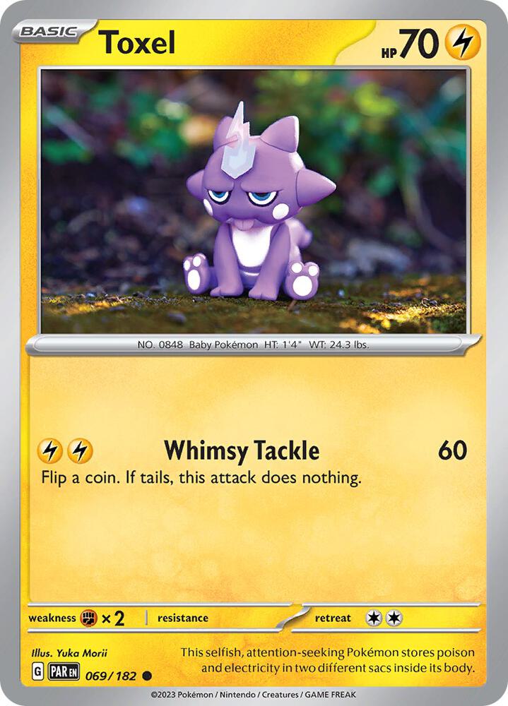 Toxel 069/182 Reverse Holofoil, Paradox Rift Pokémon card