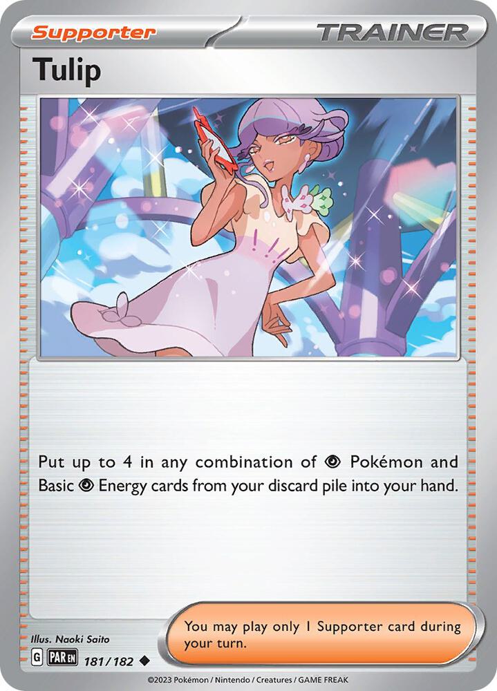 Tulip 181/182 Reverse Holofoil, Paradox Rift Pokémon card