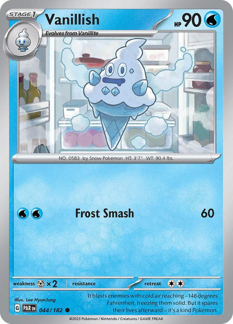 Pokemon - Paradox Rift - Vanillish - 044/182