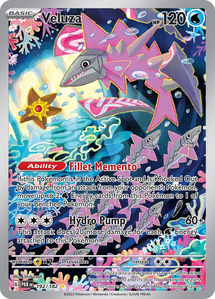 Veluza 192/182 Holofoil, Paradox Rift Pokémon card