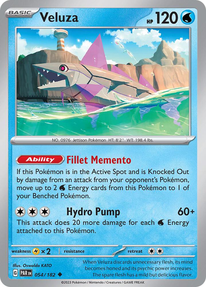 Veluza 054/182 Reverse Holofoil, Paradox Rift Pokémon card