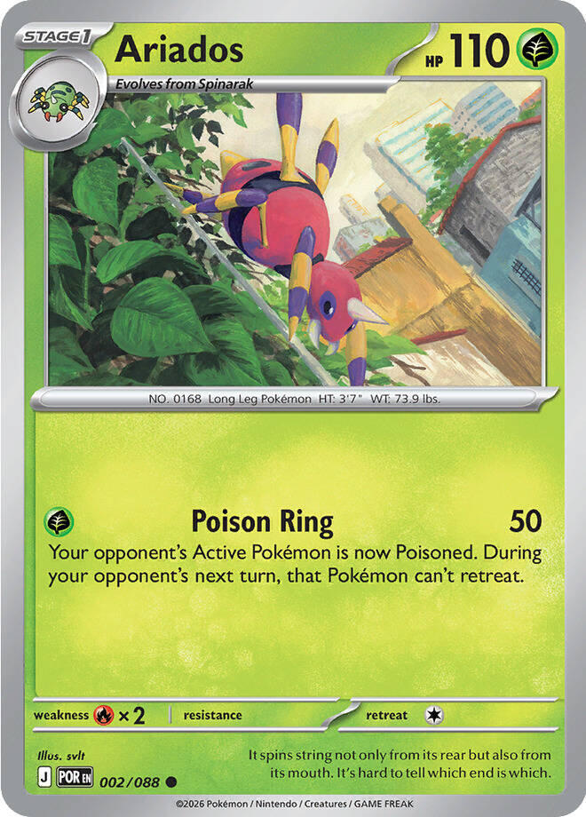 Pokemon - Perfect Order - Ariados - 002/088 - Reverse Holofoil