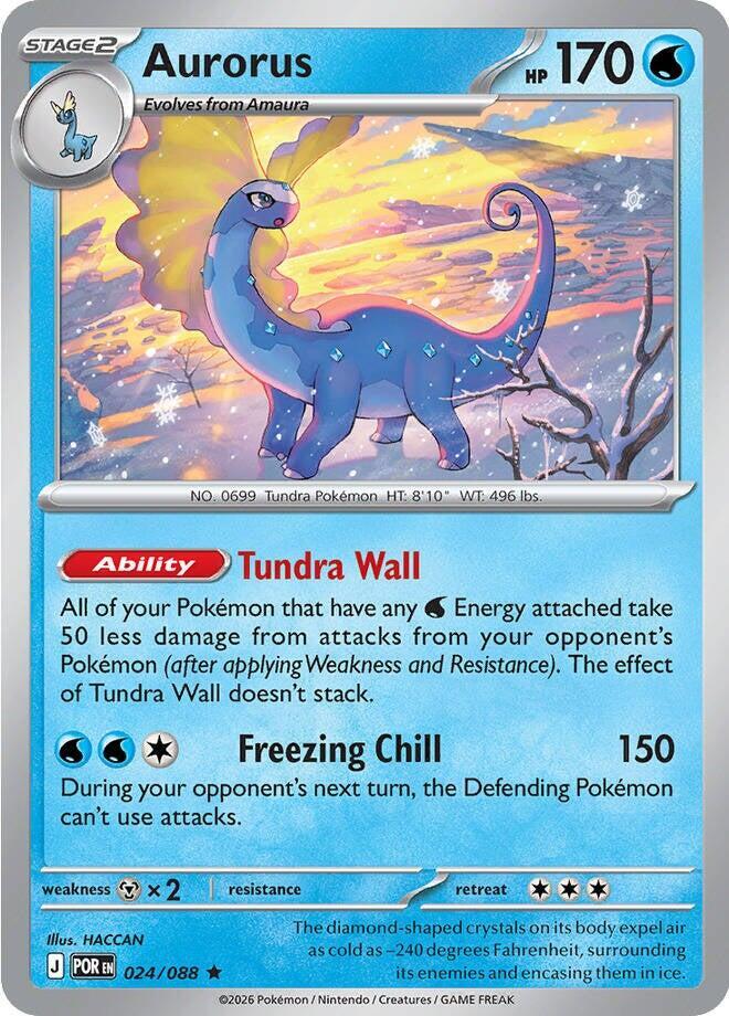 Pokemon - Perfect Order - Aurorus - 024/088 - Reverse Holofoil
