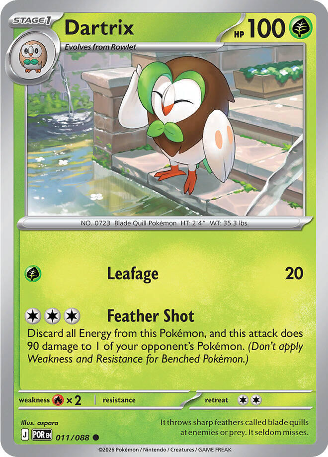 Pokemon - Perfect Order - Dartrix - 011/088 - Normal