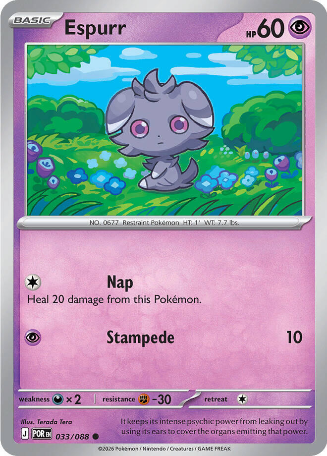 Pokemon - Perfect Order - Espurr - 033/088 - Reverse Holofoil