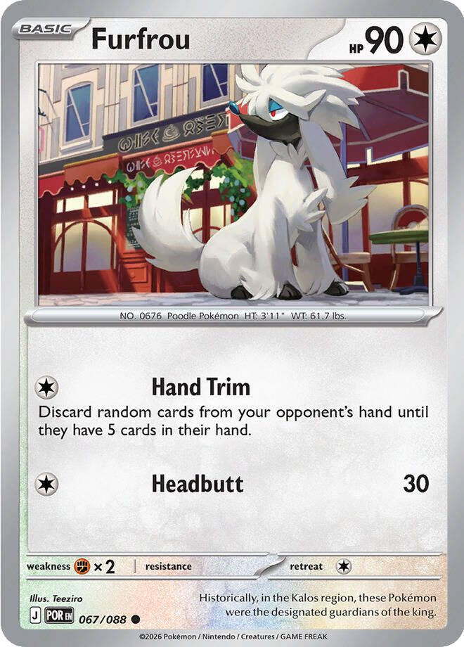 Pokemon - Perfect Order - Furfrou - 067/088 - Reverse Holofoil