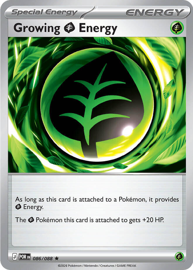 Pokemon - Perfect Order - Growing Grass Energy - 086/088 - Holofoil
