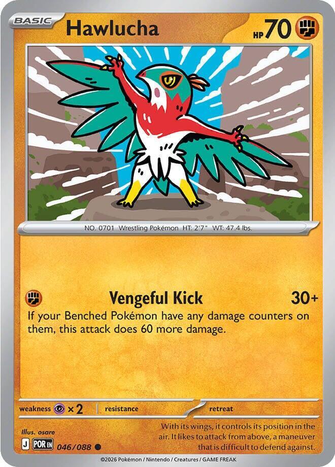 Pokemon - Perfect Order - Hawlucha - 046/088 - Reverse Holofoil