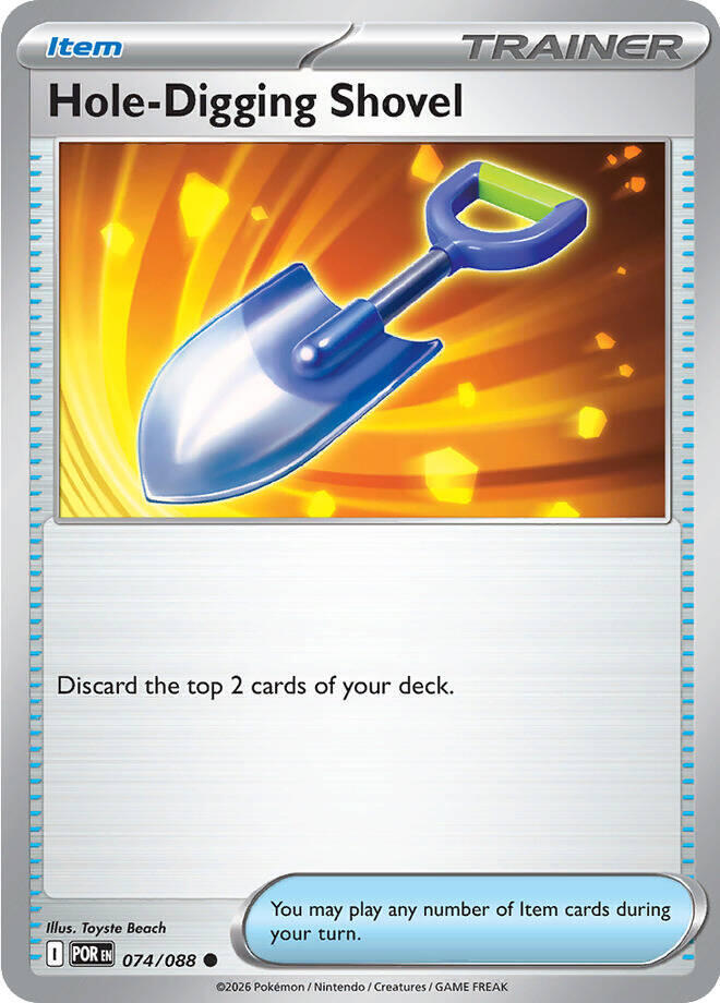 Pokemon - Perfect Order - Hole-Digging Shovel - 074/088 - Reverse Holofoil