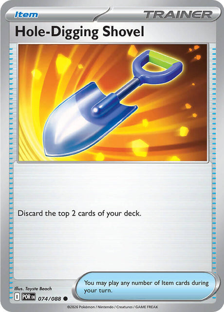 Hole-Digging Shovel 074/088 Reverse Holofoil — Perfect Order Pokémon card