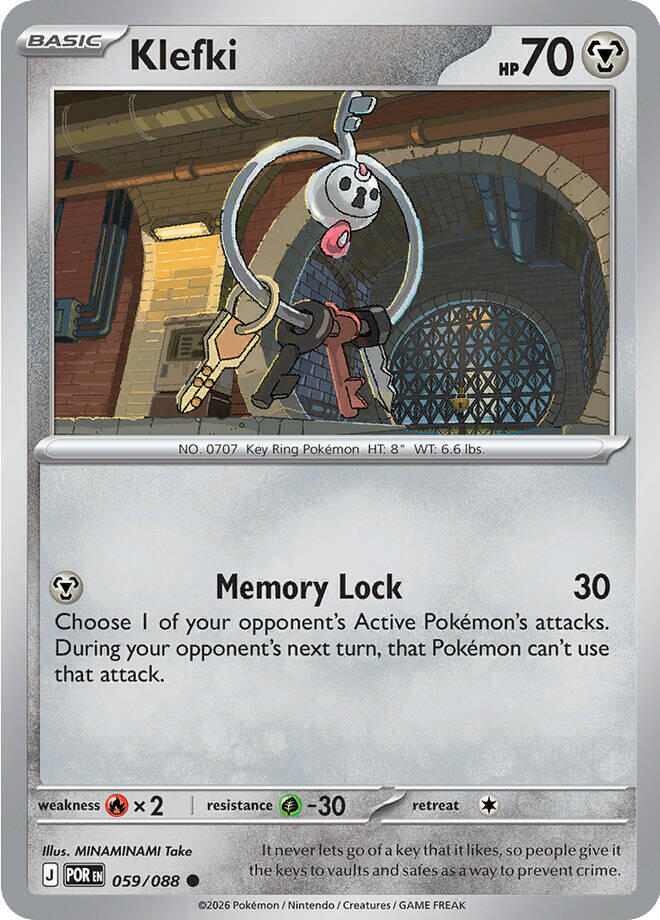 Pokemon - Perfect Order - Klefki - 059/088 - Reverse Holofoil