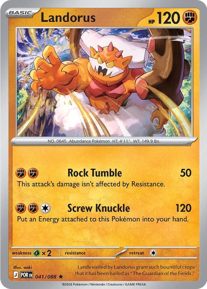Pokemon - Perfect Order - Landorus - 041/088 - Reverse Holofoil