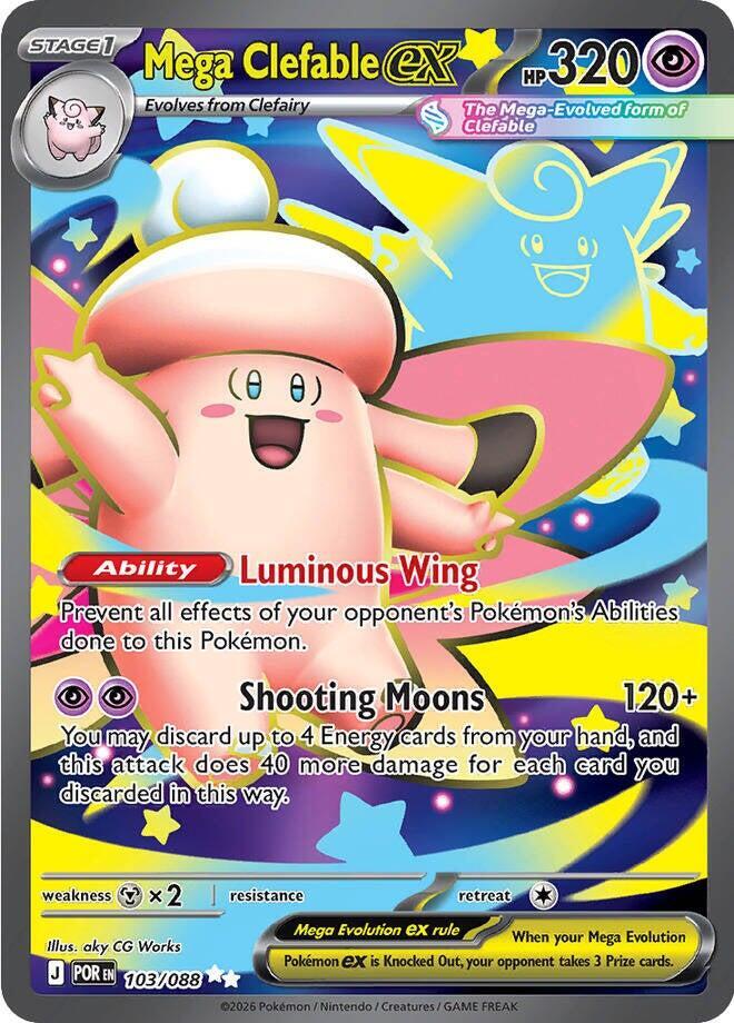 Pokemon - Perfect Order - Mega Clefable ex - 103/088 - Holofoil