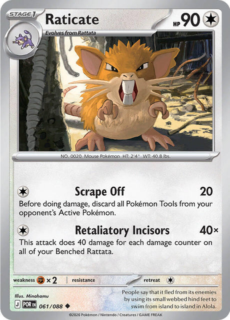 Raticate 061/088 — Perfect Order Pokémon card