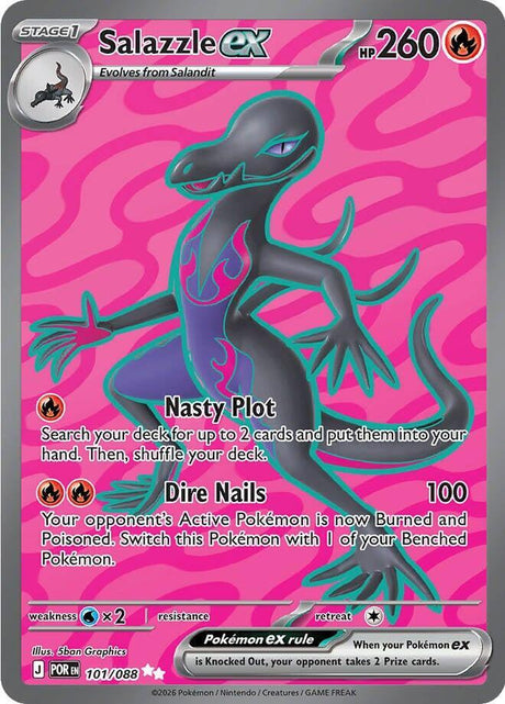 Salazzle ex 101/088 Holofoil — Perfect Order Pokémon card