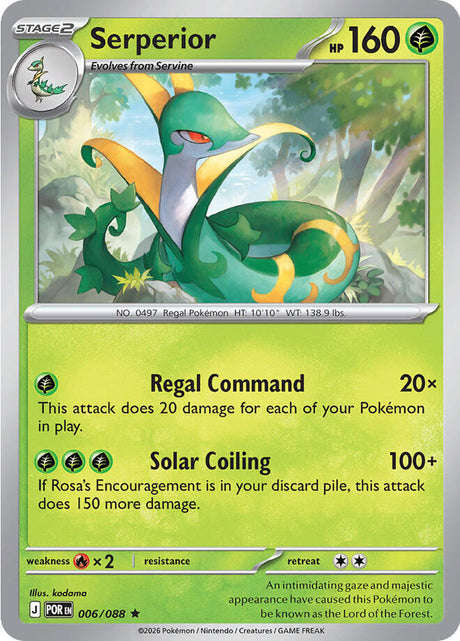 Serperior 006/088 Holofoil — Perfect Order Pokémon card